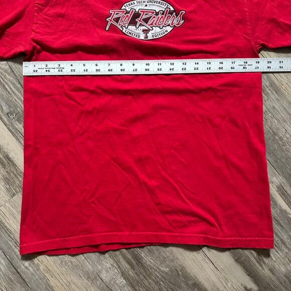 Vtg Texas Tech TTU Red Raiders T-Shirt Size Medium Red Limited Edition - Picture 3 of 6